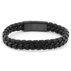 * Elegant vintage pleated style
 * Genuine leather product
 * Durable stainless steel clasp
 * Black goes with any colour combination Bracelet En Cuir Diy, Mens Accessories Vintage, Mens Accessories Bracelet, Diy Leather Bracelet, Black Leather Bracelet, Leather Wristbands, Mens Leather Bracelet, Mens Accessories Jewelry, Mens Accessories Fashion