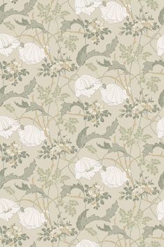 Magnolia Home Gwendolyn Peel-and-Stick Wallpaper | AnthroLiving Bathroom Farmhouse, Bathroom Farmhouse Style, Bathroom Idea, Magnolia Homes, Painting Wallpaper, Green Wallpaper, Bathroom Makeover, Stick Wallpaper