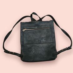 Some Scratches, Clean Interior. Chic Rectangular Backpack With Leather Backing, Chic Backpack With Leather Backing For On-the-go, Chic Backpack With Leather Backing, Chic Everyday Backpack With Leather Backing, Chic Black Backpack With Leather Backing, Leather Backpack, Bag Lady, Backpacks, Leather