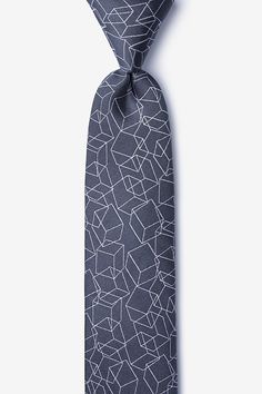 Grider Skinny Tie Gray Silk, Silk