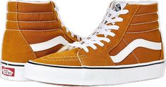 Vans Sk8 Hi, Sk8 Hi, Vans Sk8, Golden Brown, Skate Shoes, Product Reviews, White, Color