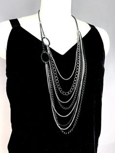 Statement multiple layered chain necklace Multiple layer chain necklace, statement silver necklace, modern necklace, metal necklace, chunky necklace, grange necklace, punk necklace Statement Silver Necklace, Layer Chain Necklace, Punk Necklace, Silver Gold Necklace, Layer Chain, Modern Necklace, Layered Chain Necklace, Layered Chain, Silver Necklace Statement