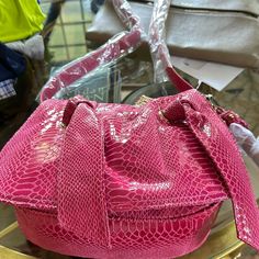 Questions? Leave A Comment Below! 80s Style, 80s Fashion, Pink Leather, Leave A Comment, Shoulder Bags, Tassels, Hot Pink, Bag Lady, Shoulder Bag