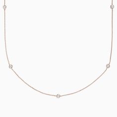 Effy Pave Rose 14K Rose Gold Diamond Station Necklace, 0.62 TCW Station Necklace, Rose Gold Diamonds, Gold Rose, Gold Diamond, Gold Necklace, Rose Gold, Pendant Necklace, Gold