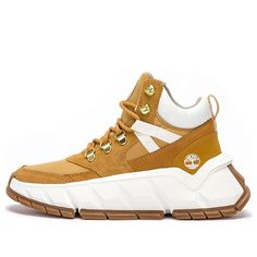 (WMNS) Timberland TBL Turbo A5N4T231 (SNKR/Casual/Women's) Fall Streetwear Sneakers With Rubber Sole, Fall Streetwear Sneakers With Contrast Sole, Yellow Low-top Fall Sneakers, Yellow Low-top Sneakers For Fall, Trendy Outdoor Sneakers For Fall, Fall Yellow Low-top Sneakers, Yellow Sneakers With Round Toe For Fall, Yellow Fall Sneakers With Round Toe, Trendy Leather Outdoor Sneakers