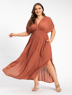 49dc7390-4d5b-4293-b438-6454768a722c Ruched Waist Dress, Evening Formal, Pink Maxi Dress, Plus Size Womens Clothing, Formal Party, Chiffon Lace, Batwing Sleeve, Waist Dress, Plus Size Dress