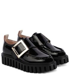 Roger Vivier Flats, Foggy Winter, Roger Vivier Shoes, Patent Leather Loafers, Retro Punk, Moccasins Shoes, Platform Loafers, Aesthetic Shoes, Roger Vivier