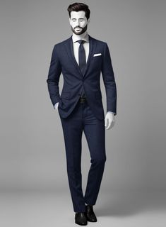 Sprinkle the stylish elegance with our Napolean Koro Wool Suit, which embraces the boldness of sartorial ambitions. Appoint a classy sophistication with our suit, crafted from a wool blend fabric that outlines a smooth, feathery texture with delicate accents and a stripes pattern over a blue tint that highlights vibrant character. Balance an exquisite taste with a sublimely tailored blue suit that captures a sense of luxury while ensuring ideal relaxation to pursue exhilarating occasions and cru Professional Office Sets In Suiting Fabric, Custom Fit Notch Lapel Sets For Business Casual, Semi-formal Suiting Fabric Sets With Notch Lapel, Professional Single Breasted Formal Sets, Fitted Professional Three-piece Suit For Semi-formal Occasions, Professional Single-breasted Formal Sets, Business Casual Tuxedo Sets In Suiting Fabric, Three-piece Suit With Suit Collar For Office, Elegant Double-breasted Suit For Business Casual