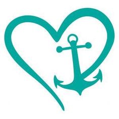 an anchor in the shape of a heart