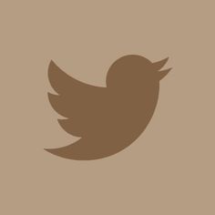 a brown twitter logo on a beige background