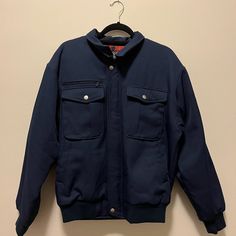 This Vintage Japanese Hosh-H Sports Mechanic Jacket Is In Excellent Vintage Condition. It May Show Signs Of Gentle Wear, Which Only Add To Its Character And Vintage Charm. Please Refer To The Photos For A Detailed View Of Its Unique Features. Does Have A Small Bleach Stain On Sleeve (See Pictures). Size: Large Material: 90%Polyester 10%Cotton(Shell) Measurements (Approximate): Chest: 23” Sleeve: 23.5” Length: 26” Vintage Washed Blue Outerwear, Retro Cotton Outerwear Pre-washed, Retro Pre-washed Cotton Outerwear, Mechanics Jacket, Vintage Blue Pre-washed Outerwear, Retro Streetwear, Vintage Blue Pre-washed Denim Jacket, Vintage Japanese, Shirt Jacket