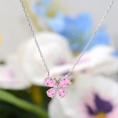 Pink Sapphire Butterfly Necklace, Minimal Sapphire Enamel Butterfly Necklaces, Solid Gold Butterfly Necklaces, Womens Day Gift Natural Diamond : 0.02 CT. F / SI (1 piece) Natural Pink Sapphire : 0.77 CT. (4 piece) Gram 1.63 (It may differ depending on the chain size) Product Code: MR0011500-PSP Adjustable Chain is Optional Length of Chain 16 inches - 24 inches ABOUT US All our products are handmade . Our jewelry is made with real solid gold and natural diamonds and gemstones . Our store was foun Butterfly Necklaces For Birthday And Mother's Day, Silver Butterfly Necklace For Birthday, Butterfly Pendant Necklace For Mother's Day, Dainty Pink Butterfly Necklace As A Gift, Dainty Pink Butterfly Necklace For Gift, Dainty Pink Butterfly Necklace As Gift, Pink Charm Necklace For Gifts, Pink Butterfly Dainty Necklace, Silver Butterfly Jewelry For Birthday