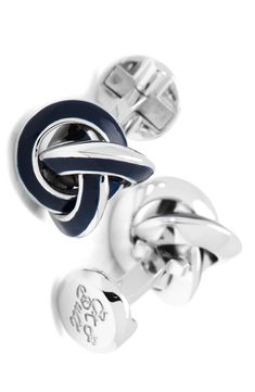 Inky enamel enhances the radiant shine of these sterling silver cuff links shaped like handsome knots. Style Name:Cufflinks, Inc. Love Knot Cuff Links. Style Number: 6238892. Silver Designer Cufflinks For Business, Designer Silver Cufflinks With Polished Finish, Designer Silver Cufflinks Gift, Designer Enamel Jewelry For Formal Occasions, Designer Silver Jewelry With Black Enamel, Silver Jewelry With Glossy Finish For Gift, Formal Enamel Jewelry, Silver Cufflinks, Love Knot