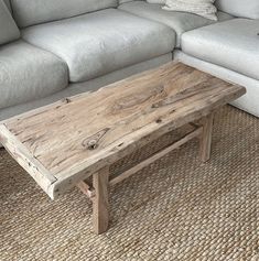 Experience a harmonious blend of modern and minimalist design with our rustic coffee table. This timeless piece is crafted to never go out of fashion, making it a perfect addition to any living room. Each coffee table is truly one-of-a-kind as we handcraft them using reclaimed wood. By using wood with a history, we not only create unique coffee table but also contribute to sustainable practices. Being handmade furniture, you have the option to pe Coffee Table Large, Wood Coffee Table Rustic, Made Coffee Table, Rustic Coffee Table, Table Farmhouse, Low Coffee Table, Live Edge Furniture, Live Edge Coffee Table