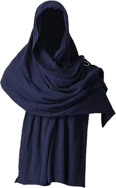 Medieval Wizard, Mage Costume, All Black Costumes, Draw Clothing, Wrap Cloak, Scarf Hood, Medieval Cloak, Strega Fashion