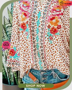 Boho Printed Top Boho Print, Print Tops, Printed Shirts, Shirts Tops, Blouses