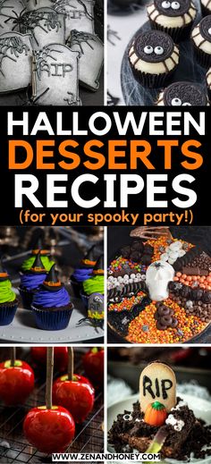 Easy Halloween Desserts – That wouldn’t be a complete Halloween party without serving some of the spookiest and most haunted Halloween desserts! This list will inspire you serve easy Halloween desserts that are sure to be a hit! Spooky desserts, spooky treats, easy Halloween treats, easy Halloween dessert recipes, Halloween aesthetic, best Halloween desserts, Halloween party food, Halloween food. Scary Foods For Halloween, Halloween Deserts Ideas Easy, Spooky Halloween Dessert Ideas, Witchy Desserts, Halloween Desert Table, Halloween Desserts For Adults, Halloween Brownies Ideas, Halloween Desserts Recipes, Dessert Recipes Halloween