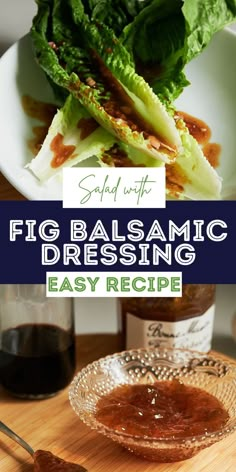 The magic combo of sweet fig jam and tangy balsamic vinegar creates the most amazing vinaigrette salad dressing. Fig balsamic dressing is whisked by hand, not a blender, bringing out the best in the fresh chopped shallots and garlic with a thick texture. You'll be enjoying this sweet and tart fig balsamic vinaigrette in under 5 minutes!Makes about 1 cup of dressing. Fig Salad Dressing, Fig Jam Uses, Fig Glaze, Balsamic Salad Dressing, Fig Dressing, Fig Balsamic Vinegar, Balsamic Salad, Balsamic Glaze Recipes, Fig Jam Recipe