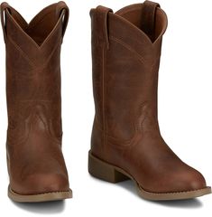 Get ready to ride with the new Stampede Ropers. Crafted for durability and comfort, these boots feature a rugged full-grain leather upper and a cushioned insole for all-day support. Designed for both work and play, their classic roper style and sturdy out Women's Work Boots, Brown Water, Paddock Boots, Womens Work Boots, Winter Riding, Riding Tights, Roper Boots, Country Boots, Water Buffalo