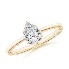 a yellow gold engagement ring with an oval cut diamond