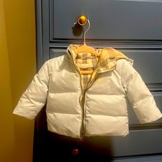 Good Condition And Super Cute And Warm. Reversible, Blue And A Plaid Burberry Pattern. Burberry Winter Coat, Plaid Burberry, Burberry Pattern, Burberry Jacket, Blue Cream, Kids Jacket, Winter Coat, Burberry, Super Cute