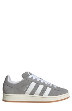 Dream Wishlist, Adidas Campus 00s, Adidas Campus, Clean Girl, Up Styles, Me Too Shoes, Grey And White, Rubber Sole, Leather Upper