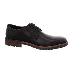 Rieker B1321 Men's Shoes, Black Rieker B1321 Men's Shoes - Black  Product Code:  B1321-00   Key Features:    Sleek lace-up shoe with a refined touch  Versatile and easy to combine with various outfits  Leather insole and leather/textile lining for comfort  Rieker Antistress system for all-day wear  Flexible rubber outsole for durability  Material: Smooth leather  Color: Black  Heel Height: 2cm  Heel Type: Block heel  Toe Shape: Round  Shoe Width: Regular  Removable Insole: No  Closure: Lace-up  Waterproof: No    Material & Care:    Upper Material: Genuine Leather  Inner Material: Synthetic  Insole: Synthetic  Outsole: Polyurethane (PU)  Shoe Lining: Unlined    Care Instructions:  Remove dust and dirt with a soft shoe brush or a lint-free, slightly damp cloth. Mens Shoes Black, Shoe Brushes, Soft Shoes, Shoes Leather, Shoes Black, Lace Up Shoes, Black Heels, Smooth Leather, Leather Shoes