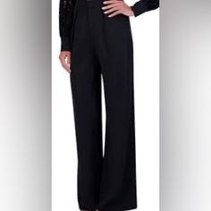 Beautiful, Stylish And Elegant Trousers Bcbgmaxazria Black Wide Leg Size 4 Inseam 33��” Side Pockets Light Material, Good For Summer 73% Triacetate 27% Polyester New With Tag Attached! Fall Evening High-waisted Pantsuit, Elegant Business Casual Pantsuit With Long Pants, Elegant Dress Pants For Night Out, Elegant Full-length Dress Pants For Night Out, Chic Full-length Pantsuit For Fall, Chic Full Length Pantsuit For Fall, Full-length Pantsuit For Night Out In Fall, Fitted Elegant Wide Leg Pants For Night Out, Fall Full-length Pantsuit For Night Out