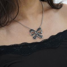 Primadonna Necklace Acubi Aesthetic, Ribbon Necklace, Black Stud, Sweet Escape, Waterproof Jewelry, Heaven Sent, Jewelry Lookbook, Rhinestone Necklace, Cute Jewelry