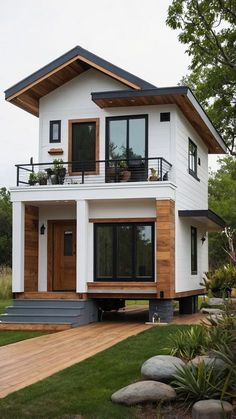 #BEAUTY ,#REALATIONSHIPS #Fashion #Outfits #SUMMER Outfits #Animals Tiny House For Family Of 4, Row House Floor Plan, Small House Aesthetic, Loft House Exterior, Small Rest House Design, Tiny Modern House, Tiny House Exterior Ideas, Small Apartment Building Plans, Small Cabin Floor Plans