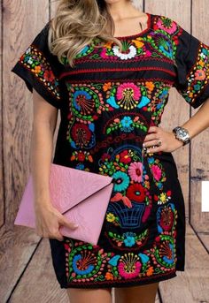 This Beautiful Floral embroidered Dress is the perfect dress to add to your wardrobe. -Its cute enough to dress up for a party or even just wear it to a picnic. -It is handmade and hand embroidered with love by Mexican Artisans in Puebla, Mexico. Embroidered Mexican Dress, Multicolor Mini Dress With Floral Embroidery, Party Dress With Multicolor Floral Embroidery, Multicolor Floral Embroidery Mini Party Dress, Multicolor Floral Embroidered Party Dress, Multicolor Floral Embroidered Dress For Party, Multicolor Floral Embroidery Mini Dress For Party, Multicolor Embroidered Floral Dress For Party, Multicolor Embroidered Dress With Floral Details For Party