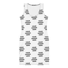 Looking for a unique and stylish way to show off your personality? Check out our custom dress! We can print any design, logo, or text you want on it, so you can show off your unique style. Whether you're looking for something formal or casual, we've got you covered. So why not give us a try today and see how awesome you look in your very own custom dress? * 82% polyester, 18% spandex * Fabric weight: 6.78 oz/yd² (230 g/m weight may vary by 5% * Made with smooth, comfortable microfiber yarn * Mat Fitted White Sublimation Design Top With All Over Print, Fitted White Sublimation Design With All Over Print, White Fitted Sublimation Design With All Over Print, White Sleeveless Dress With Graphic Print, Image Text, Custom Dress, Text Image, Printed Dress, Custom Dresses