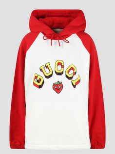 Cotton Jersey Hooded Sweatshirt Gucci Cotton Hoodie Sweatshirt, Gucci Cotton Sweatshirt With Drawstring Hood, Gucci Sweatshirt With Drawstring Hood For Fall, Gucci Hooded Outerwear With Drawstring, Gucci Winter Outerwear With Drawstring Hood, Gucci Cotton Hoodie With Drawstring Hood, Gucci Hoodie With Drawstring For Streetwear, Gucci Hooded Sweatshirt With Ribbed Cuffs, Gucci Outerwear With Drawstring Hood For Fall