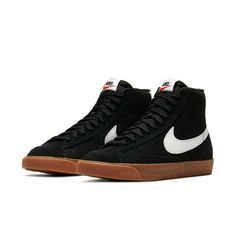 Nike Blazer Mid '77 Suede DB5461-001 Orange Trainers, Nike Blazer Mid 77, Nike Blazer Mid, Nike Blazers Mid, Black Gums, Blazer Mid, Womens Tights, Nike Blazer, Suede Shoes