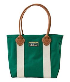 #LLBean: Leather-Handle Katahdin Boat and Tote® Green Casual Canvas Bag, Classic Canvas Bag With Leather Trim, Fall Canvas Bag With Leather Trim, Fall Canvas Bags With Leather Trim, Casual Cotton Canvas Bag With Leather Trim, Casual Cotton Canvas Bag With Leather Handles, Casual Outdoor Cotton Canvas Bag, Casual Cotton Canvas Bag For Outdoor, Casual Green Bags With Leather Trim