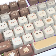 Cat Keyboard, Fancy Keyboard, Cute Meow, Keyboard Keycaps, Key Cap, Key Caps, Bottle Jewelry, Brown Cat, Meow Meow