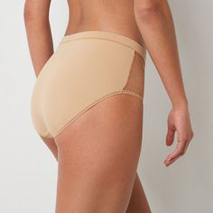 This Ambrielle brief panty is designed for a mid-rise with a high-leg cut from super-soft, breathable stretch-knit with a comfortable, wide waistband, side lace inserts, and full back coverage to feel secure in your most essential layer. Fiber Content: 79% Nylon, 21% SpandexFabric Description: MicrofiberCare: Machine WashCountry of Origin: Imported Stretch Mesh Seamless Bottoms, Seamless Stretch Mesh Bottoms, Fitted Seamless Mesh Bottoms, Fitted Mesh Brief Bottoms, Nylon High-cut Leg Shapewear, Stretch Smoothing Bottoms For Loungewear, Smoothing Stretch Bottoms For Loungewear, Nylon Bottoms With Smoothing Full Coverage, Seamless Compression Bottoms With Full Coverage