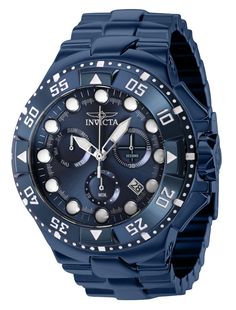 From the Excursion Collection by Invicta this Dark Blue, Men's  Watch is powered by a high-quality Z60 movement. This Invicta Watch has a 50 millimeter Dark Blue case, that is protected by Mineral crystal. It is water-resistant up to 200 meters. Invicta Model 37588 comes with a three-year warranty from InvictaStores.com. Best Watches For Men, Blue Cases, Invicta Watches, Buy Watches, Blue Band, Men's Watches, Working Hard, Stainless Steel Band, East Side