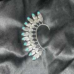 All The Details Are On The Image. Good As New Just Needs A Little Cleaning. Feather Ear Cuff, The Details, Ear Cuff, Color Blue, Jewelry Earrings, Cuff, Women Jewelry, Turquoise, Women Shopping