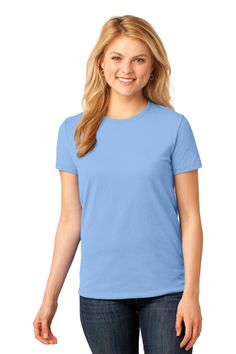 Shop Port & Company LPC54 in Light Blue & get instant bulk discounts. This 100.00% Cotton Women T-Shirt is often used for Heat Transfer projects by our customers | Ships Fast | Award-Winning Customer Service. How To Make Shorts, Neon Blue, Carolina Blue, Cotton Top, Cotton Tops, Combed Cotton, Cotton T Shirt, Cotton Tee, Cotton Tshirt