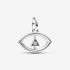 Keep the vibes good with Pandora ME Evil Eye Medallion Charm. This sterling silver charm features an open silhouette of an eye embellished with raised lines and microbeading on one side. The eye's centre features a triangle with a sparkling stone on the front, plus a triangular hole and microbeading on the stone's reverse. An ideal addition to any Pandora ME collection, this evil eye charm brings edgy style to your look. Can only be styled on openable links. - Pandora ME Evil Eye Medallion Charm Pandora Me Collection, Pandora Me, Pandora Essence, Pearl Diamond Jewelry, Custom Charm Bracelet, Heart Promise Rings, Rose Gold Plated Ring, Gold Armband, Solid Gold Necklace