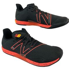 Brand New Wholesale So No Box To Stop Return To Store Elevate Your Fitness Routine With These New Balance Minimus Tr Boa Training Sneakers In Black With Blaze Orange Accents. Designed For Cross Training And Running, These Sneakers Feature A Lightweight Polyester Upper Material And A Low Top Shoe Shaft Style For Maximum Range Of Motion. The Lace-Up Closure Ensures A Secure Fit During Even The Most Intense Workouts. With A Geometric Pattern And Sleek Black Color, These Sneakers Are A Stylish Addit New Balance Shoes Mens, Sweet Clothes, New Balance Black, Training Sneakers, Balance Sneakers, Orange Accents, New Balance Sneakers, New Balance Shoes, Intense Workout