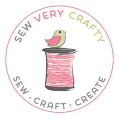 a spool of thread with a bird on it and the words sew very crafty