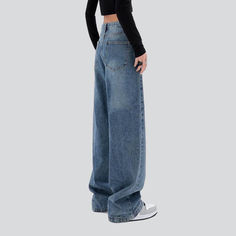 Introducing our 2023 Spring-Summer Collection ââ‚?vintage blue women's baggy jeans! Combining classic fashion with contemporary design. these jeans are the ideal way to express your style. Whether you're looking for a casual weekend-ready look or something to dress up your everyday wardrobe. these jeans are sure to turn heads.Why You'll Love ThemMade with premium-quality denim. these jeans are designed to last. The high-waisted and baggy fit adds a touch of retro charm to any ensemble. while the Trendy Baggy Full-length Jeans, Streetwear Baggy Mid-rise Jeans, Trendy Baggy Full-length Flare Jeans, Baggy Flare Jeans For Streetwear, Baggy Mid-rise Jeans For Streetwear, Baggy Mid-rise Cropped Jeans In Denim Blue, Baggy High-waist Denim Flare Jeans, Trendy Baggy Medium Wash Jeans, High Waist Baggy Denim Flare Jeans