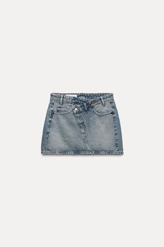 TRF DENIM MINI SKIRT Zara Denim Mini Skirt, Wrap Skort, Cute Simple Outfits, Denim Mini, Dress With Cardigan, Denim Mini Skirt, Preppy Outfits, Dream Clothes, Simple Outfits