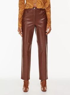 THE MELINA™ PANT | Aritzia Wilfred Leather Pants, Aritzia Melina Pants, Brown Aritzia Pants, Wilfred Melina Pant, Aritzia Melina Pant, Melina Pants, Melina Pant, Vegan Leather Leggings, Aritzia Pants