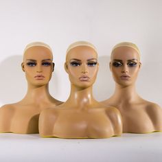 This Shoulder Mannequin Head is versatile in Hair Salons to showcase wigs, hats, sunglasses, jewelry, and scarves.All accessories are not included. Only Mannequin is included. Female Head, Mannequin Head, Hair System, Hair Salons, Mannequin Heads, Lace Hair, Celebrity Hairstyles, Active Lifestyle, Photo Prop