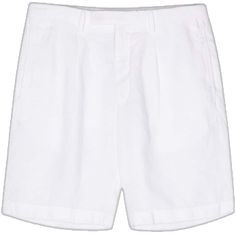 Classic Short Linen Bottoms, Classic Linen Shorts, Classic Linen Bermuda Shorts For Summer, Fitted Linen Shorts With Belt Loops, Classic Linen Bottoms With Short Legs, Relaxed Fit Linen Shorts With Belt Loops, Linen Relaxed Fit Shorts With Belt Loops, Summer High-waisted Bermuda Shorts With Welt Pockets, Classic White Shorts With Belt Loops