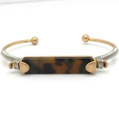 Gold Plated Elegant Tortoiseshell Bangle Jewelry, Trendy Brown Rectangular Bracelet, Adjustable Brown Metal Cuff Bracelet, Adjustable Brown Metal Bracelet, Trendy Rectangular Bracelets, Adjustable Brown Metal Bracelets, Trendy Brown Bangle Jewelry, Trendy Rectangular Bracelets As Fashion Accessory, Trendy Brown Rectangular Jewelry