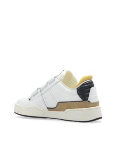 Find ISABEL MARANT Emreeh Leather Sneakers on Editorialist. white/yellow calf leather panelled design rubber sole perforated toebox touch-strap fastening logo patch at the tongue branded insole round toe contrasting heel counter logo pull-tab at the heel Yellow Leather Sneakers With Perforations, White Calf Leather Sneakers With Removable Insole, The Tongue, Pull Tab, Panel Design, Sneakers White, Leather Sneakers, Isabel Marant, Patch Logo